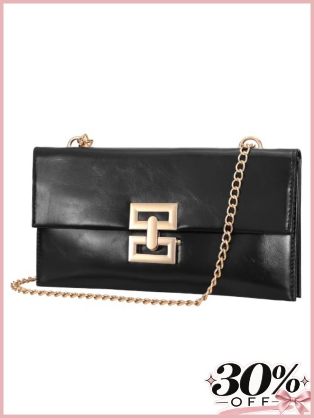 Leather Hobo Shoulder Bag Crossbody Purse with Chain Strap